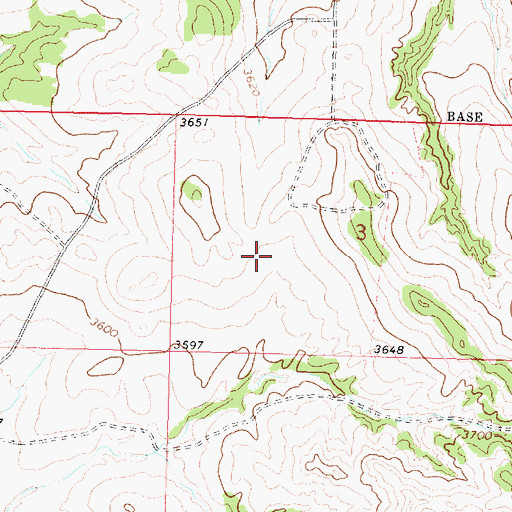 Topographic Map of 01S38E03CACC01 Well, MT