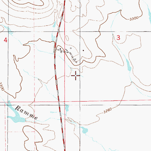 Topographic Map of 01S59E03CC__01 Well, MT