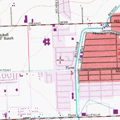Topographic Map of 01S25E01CDB_01 Well, MT