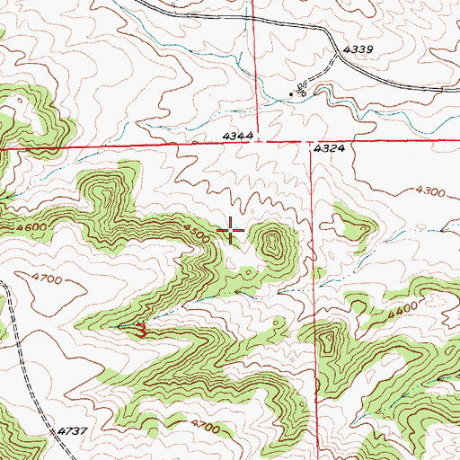 Topographic Map of 01S17E02ABCD01 Well, MT