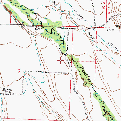 Topographic Map of 01S15W02ADAC01 Well, MT