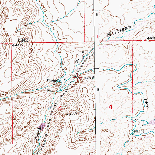 Topographic Map of 01S15E04ABCD01 Well, MT