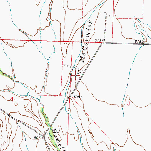 Topographic Map of 01S15W03BCBA02 Well, MT