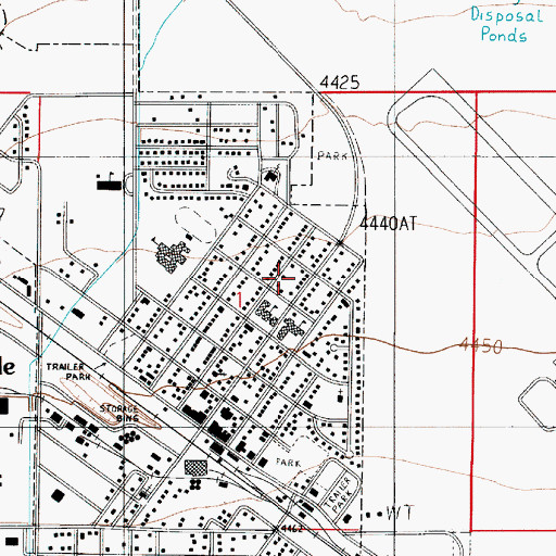Topographic Map of 01S04E01ACCA01 Well, MT