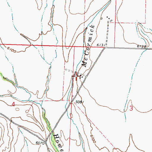 Topographic Map of 01S15W03BCBA01 Well, MT