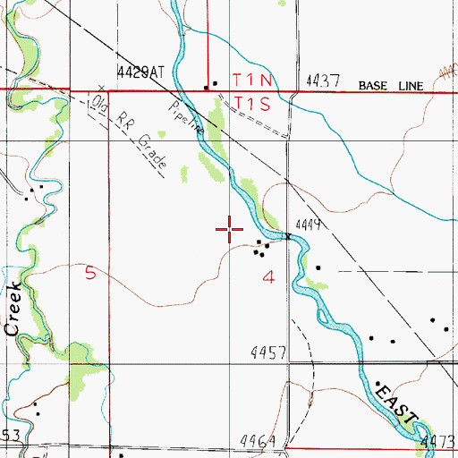 Topographic Map of 01S05E04BD__01 Well, MT