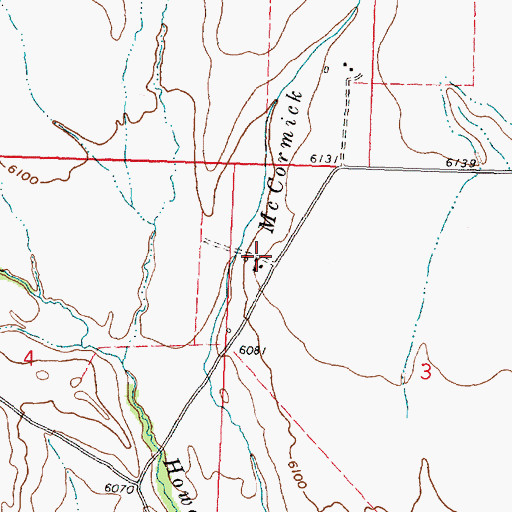 Topographic Map of 01S15W03BBCD01 Well, MT