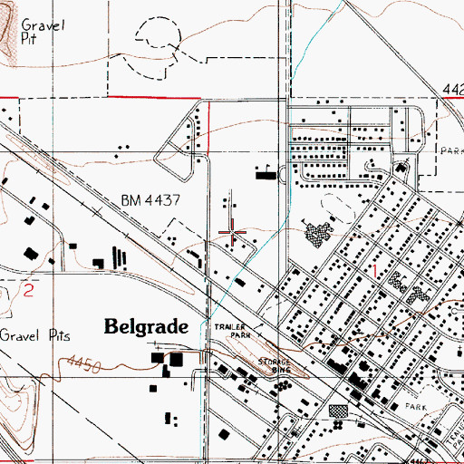 Topographic Map of 01S04E01BC__01 Well, MT