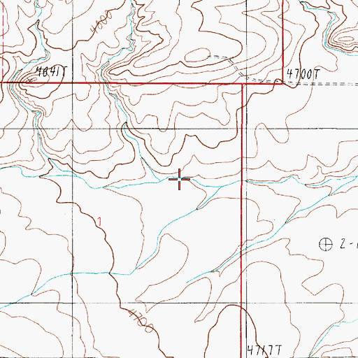 Topographic Map of 01S02E01ADBD01 Well, MT
