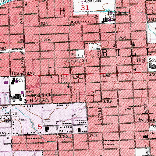 Topographic Map of 01S26E05AABA01 Well, MT