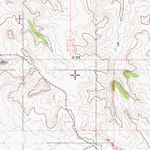 Topographic Map of 01N56E31CCC_01 Well, MT