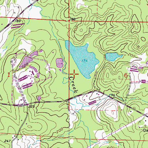 Topographic Map of Sowell Lake Dam, AR
