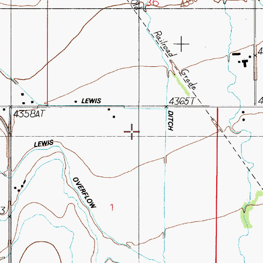 Topographic Map of 01S03E01AB__01 Well, MT