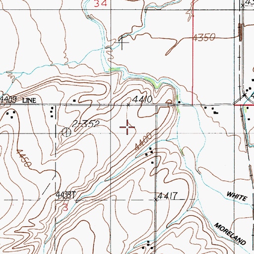 Topographic Map of 01S03E03AA__01 Well, MT