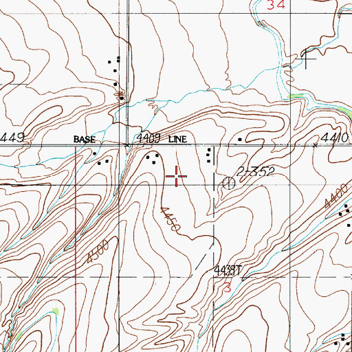 Topographic Map of 01S03E03BA__01 Well, MT