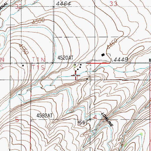 Topographic Map of 01S03E04BA__01 Well, MT