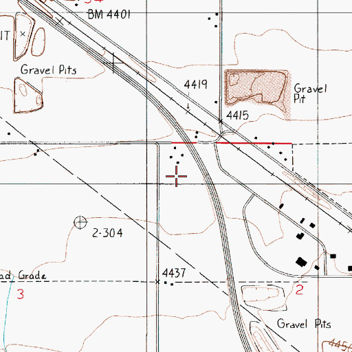 Topographic Map of 01S04E02BB__01 Well, MT