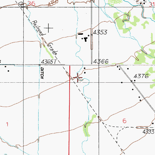 Topographic Map of 01S04E06BB__01 Well, MT