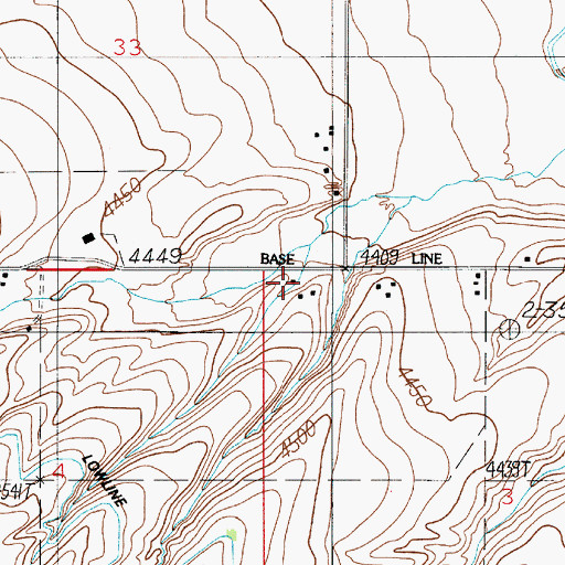 Topographic Map of 01S03E03BBB_01 Well, MT