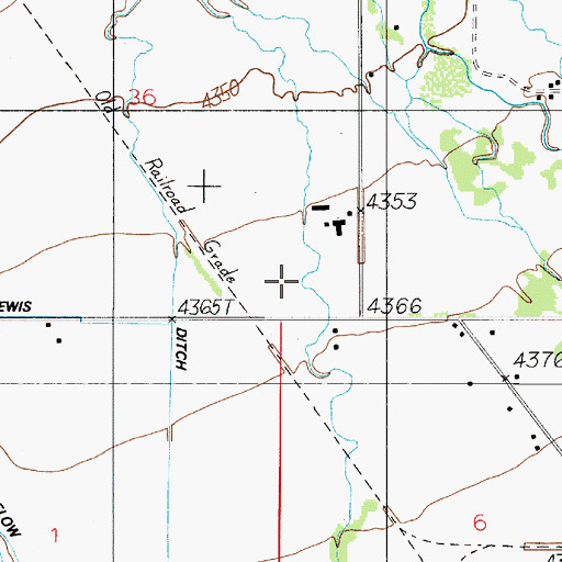 Topographic Map of 01N03E36DD__01 Well, MT