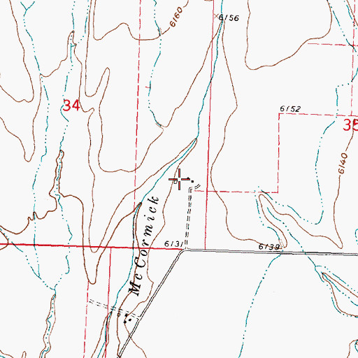Topographic Map of 01N15W34DDAB01 Well, MT