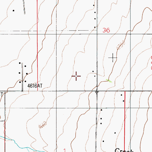 Topographic Map of 01N05E36CD__01 Well, MT