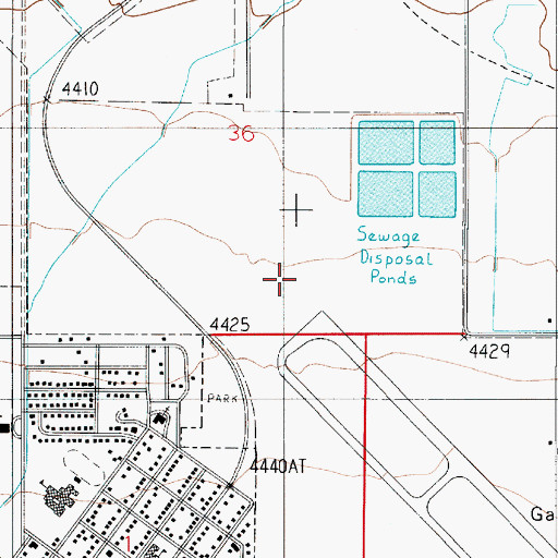 Topographic Map of 01N04E36DC__01 Well, MT