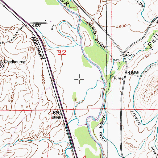 Topographic Map of 01N10E32D___01 Well, MT