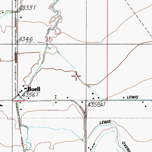 Topographic Map of 01N03E35DDBB01 Well, MT