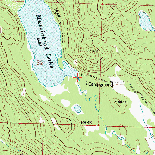 Topographic Map of 01N16W32DABD01 Well, MT