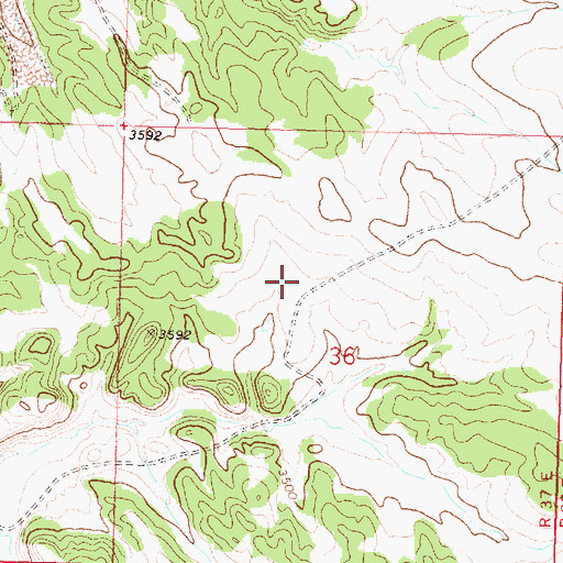 Topographic Map of 01N37E36BDAD02 Well, MT