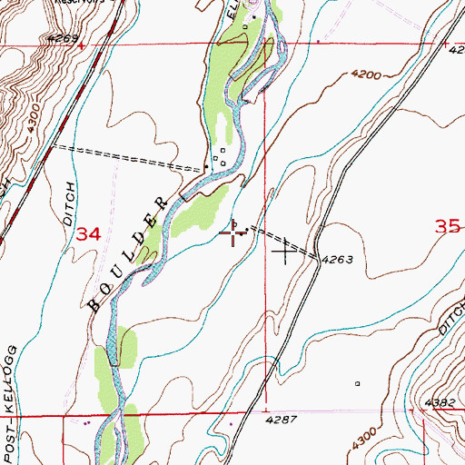 Topographic Map of 01N14E34ADDC01 Well, MT