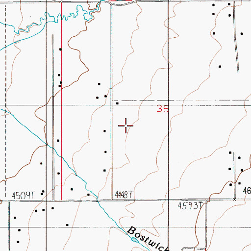 Topographic Map of 01N05E35CA__01 Well, MT