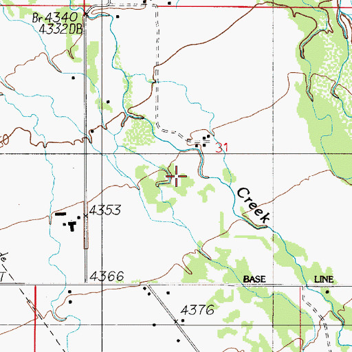 Topographic Map of 01N04E31CA__01 Well, MT