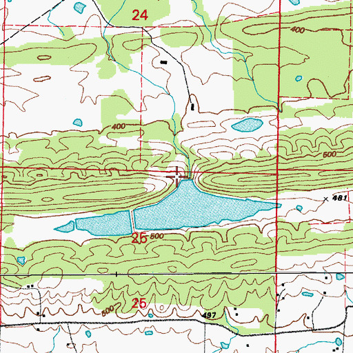 Topographic Map of Nalholz Lake Dam, AR