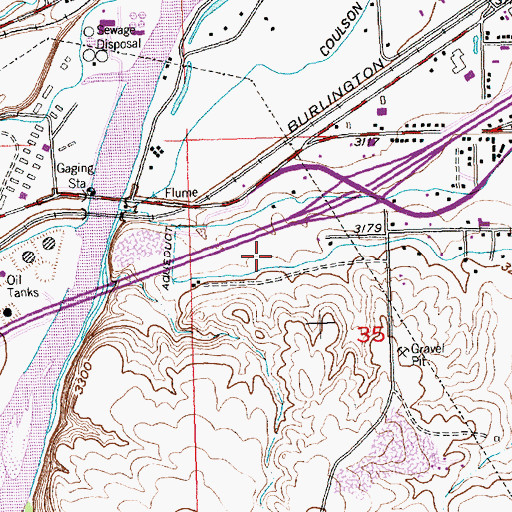 Topographic Map of 01N26E36B___01 Well, MT