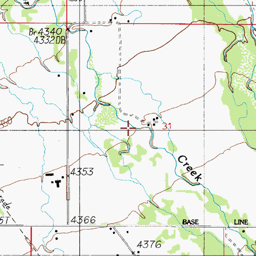 Topographic Map of 01N04E31CAAA01 Well, MT