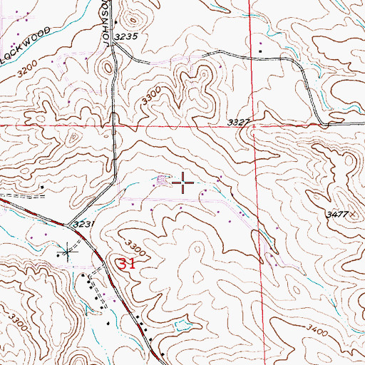 Topographic Map of 01N27E31AACD01 Well, MT