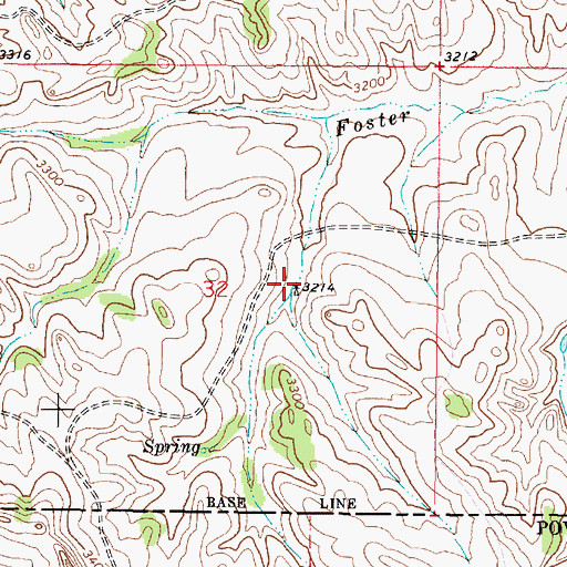 Topographic Map of 01N47E32ACDC01 Well, MT