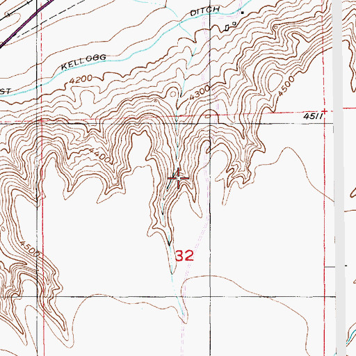 Topographic Map of 01N14E32ABCC01 Spring, MT