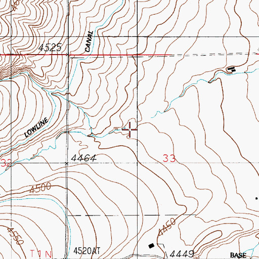 Topographic Map of 01N03E33BD__01 Well, MT