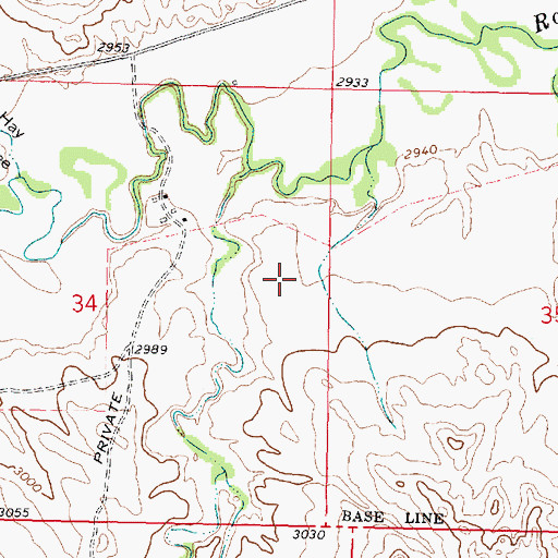 Topographic Map of 06S43E20DDBB01 Well, MT