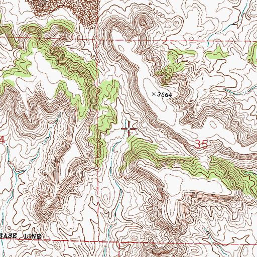 Topographic Map of 01N41E35BCDB01 Well, MT