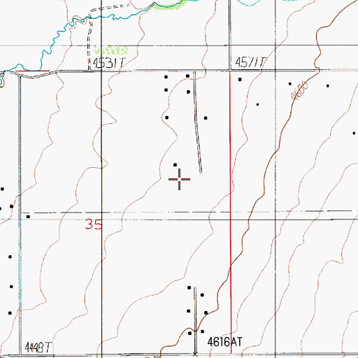 Topographic Map of 01N05E35AD__01 Well, MT