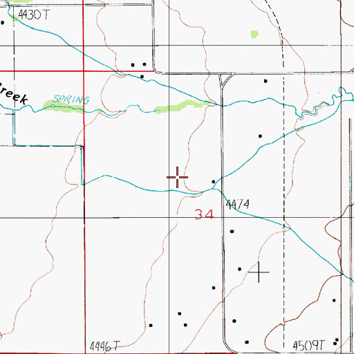 Topographic Map of 01N05E34BD__02 Well, MT