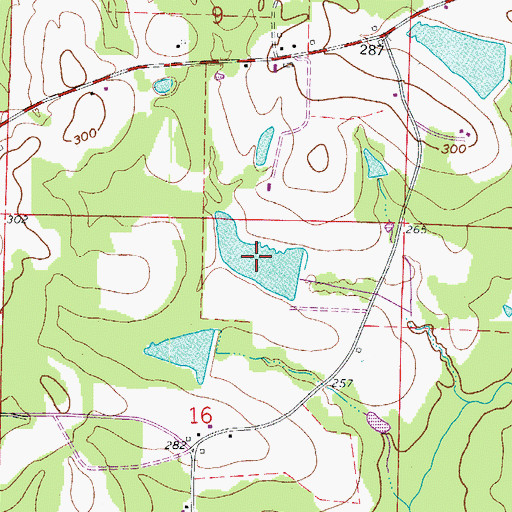 Topographic Map of Byrd Lake, AR