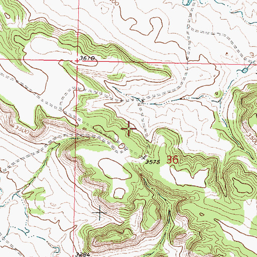 Topographic Map of 01N40E36BDBC01 Well, MT