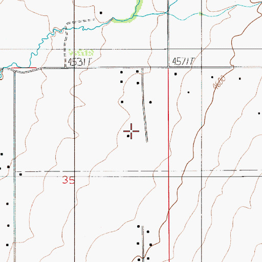 Topographic Map of 01N05E35ADBB01 Well, MT