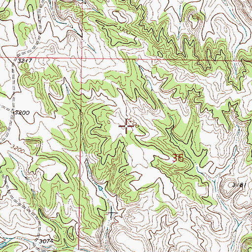 Topographic Map of 01N43E36BDAC01 Well, MT