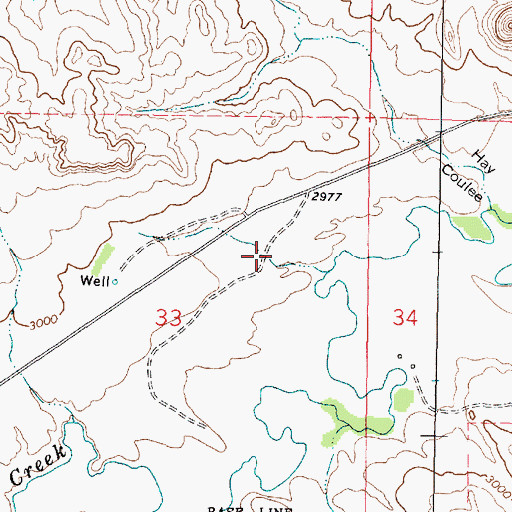 Topographic Map of 01N42E33ADBC01 Well, MT